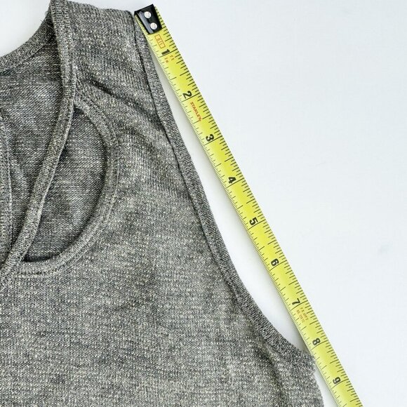 H.I.P. Top Women's Size Large Sleeveless Grey & Gold Metallic Top - Picture 7 of 13